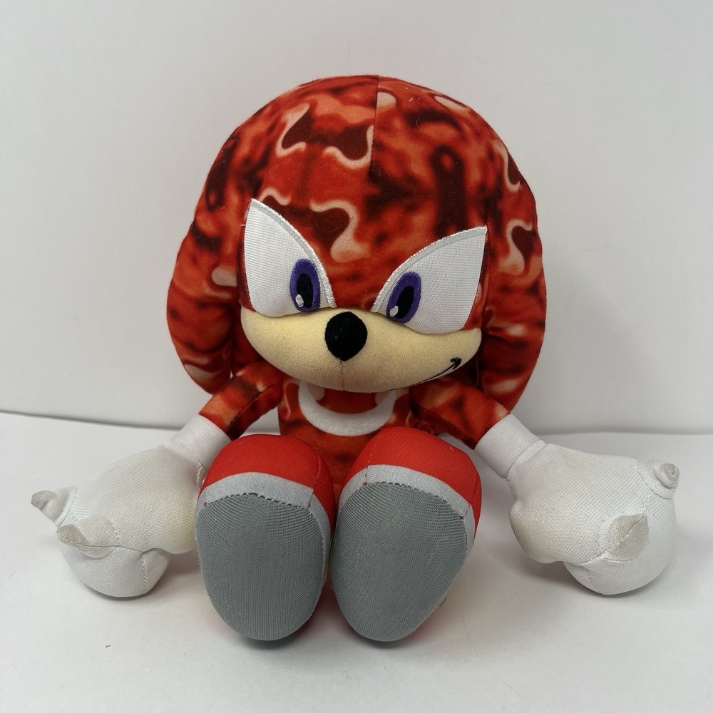 SEGA Knuckles Plush 10 Inch Red Camo Sonic The Hedgehog Stuffed Toy